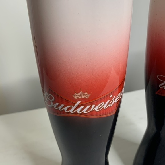 T16 2007 Budweiser Glasses white red and black ombré - Picture 4 of 12